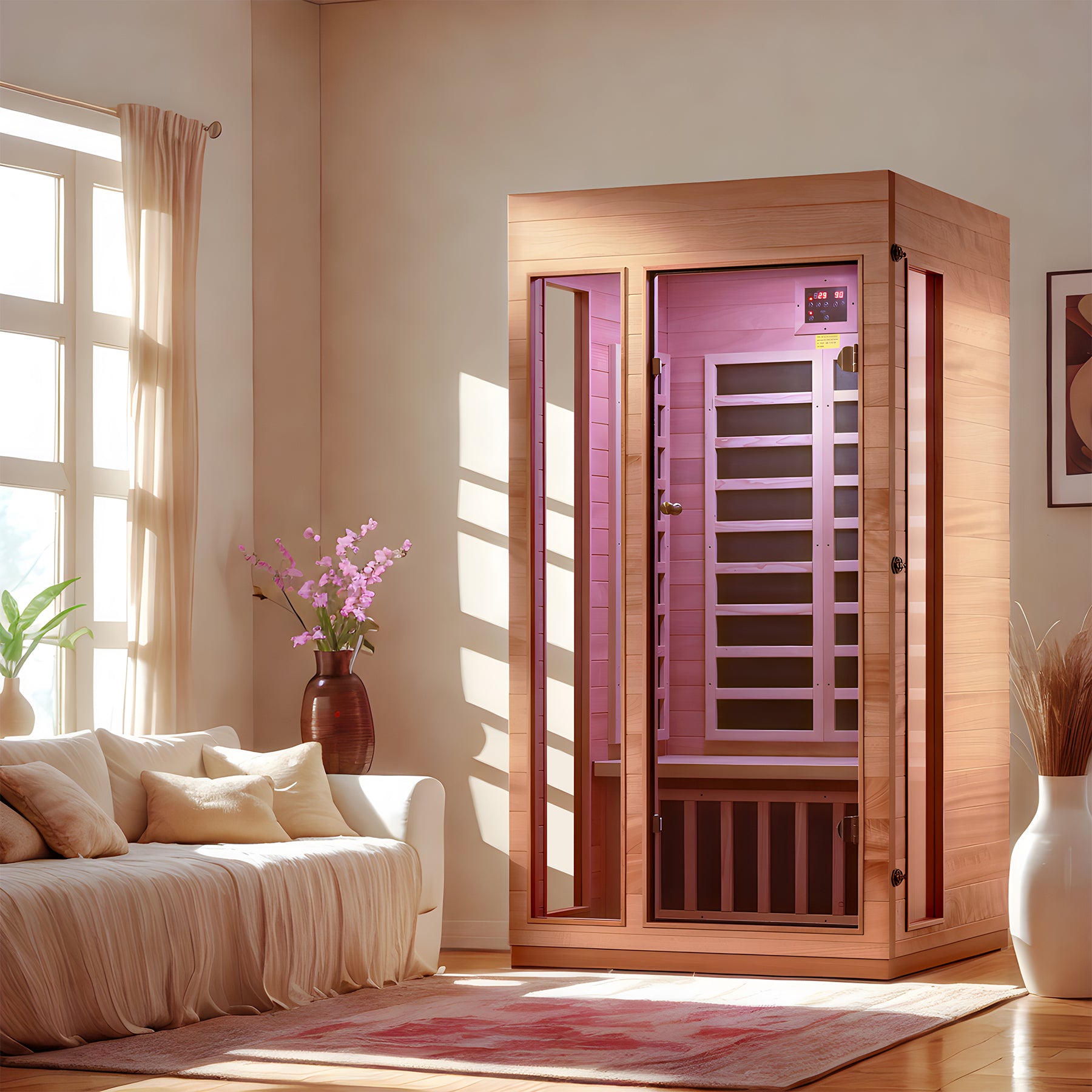 Haoyao 2 Person Saunas with Bluetooth Audio & LED Light -- HY7502