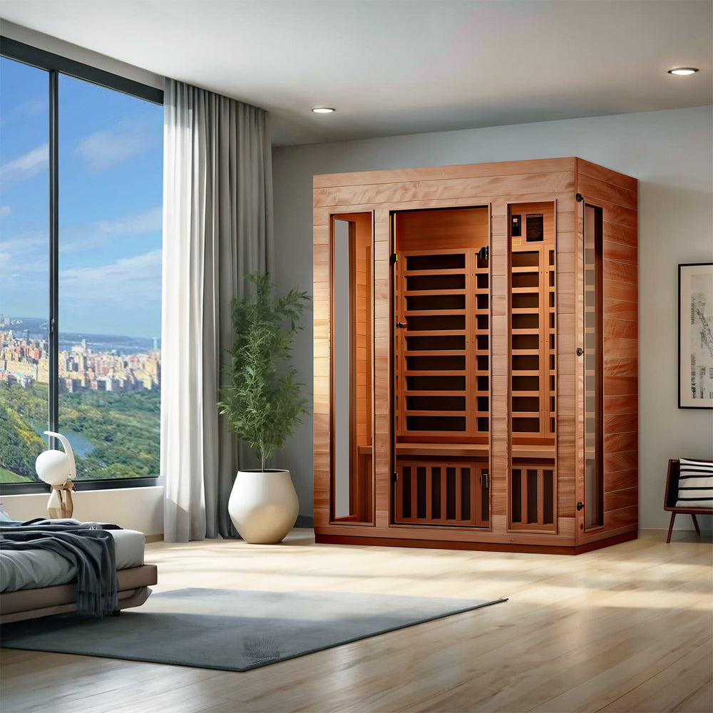 Haoyao 3-Person Saunas with Bluetooth Audio & LED light -- HY1203