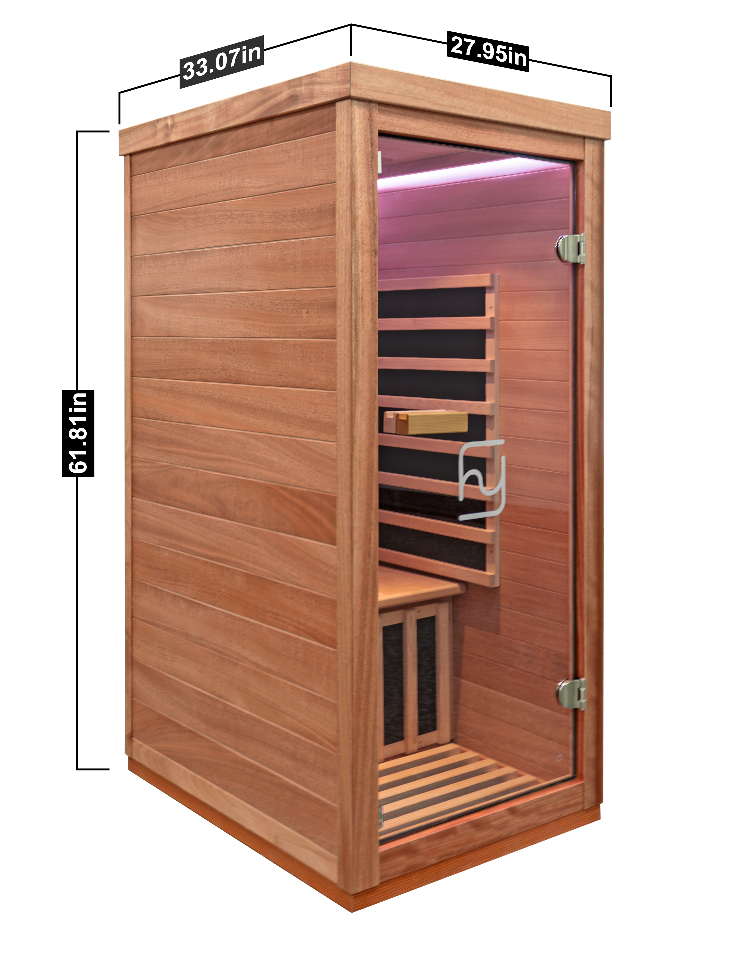 Haoyao 1-Person Mini Saunas with Bluetooth Audio & LED light -- AM801